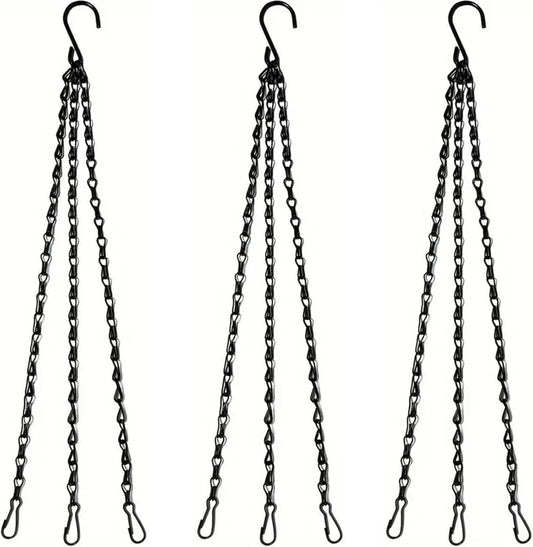 Hanging Basket Chain, 3 Sets Plant Hanger Metal Chains with Clips for Flower Pots, Planters, Bird Cage, V1259-DP01-A-1237