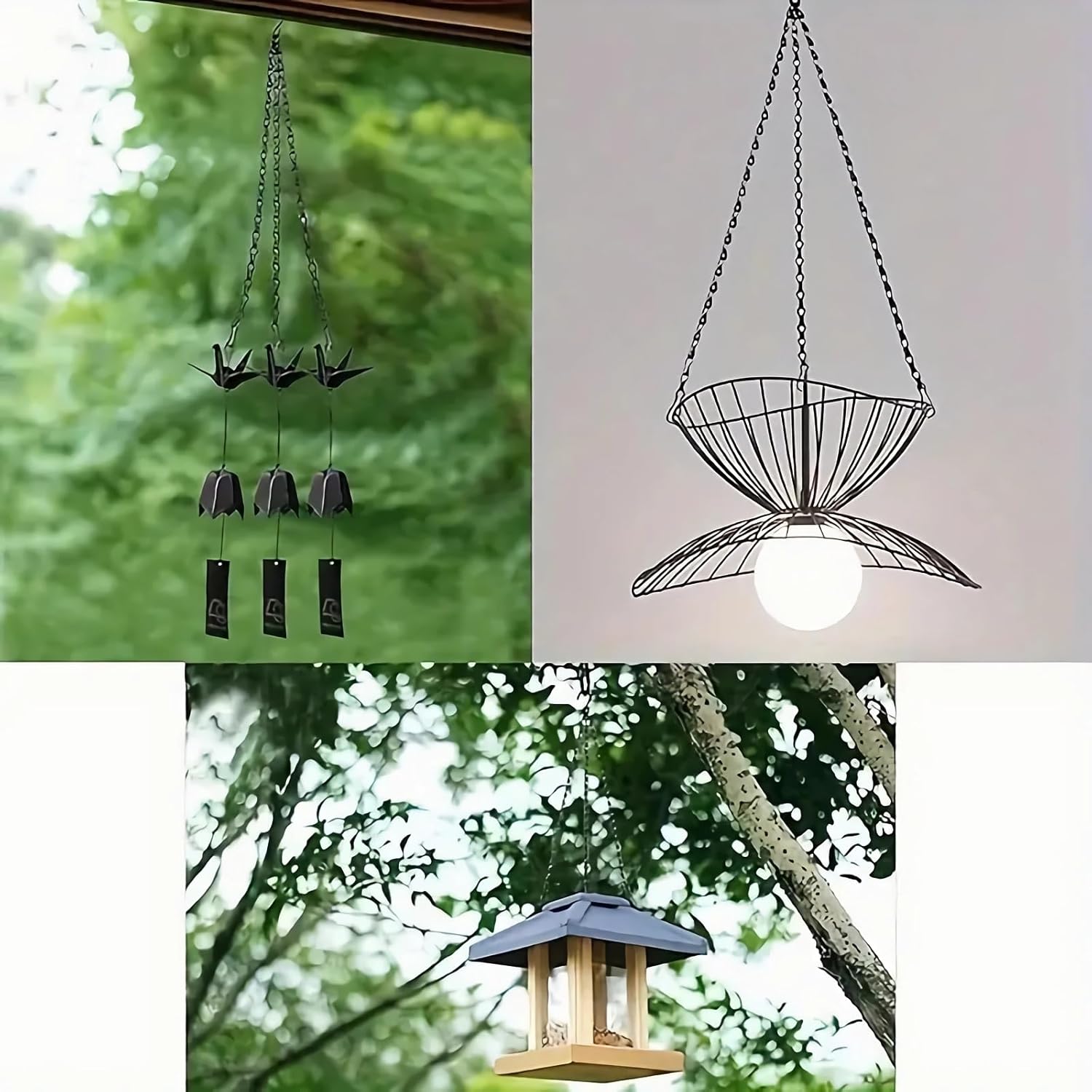 Hanging Basket Chain, 3 Sets Plant Hanger Metal Chains with Clips for Flower Pots, Planters, Bird Cage, V1259-DP01-A-1237