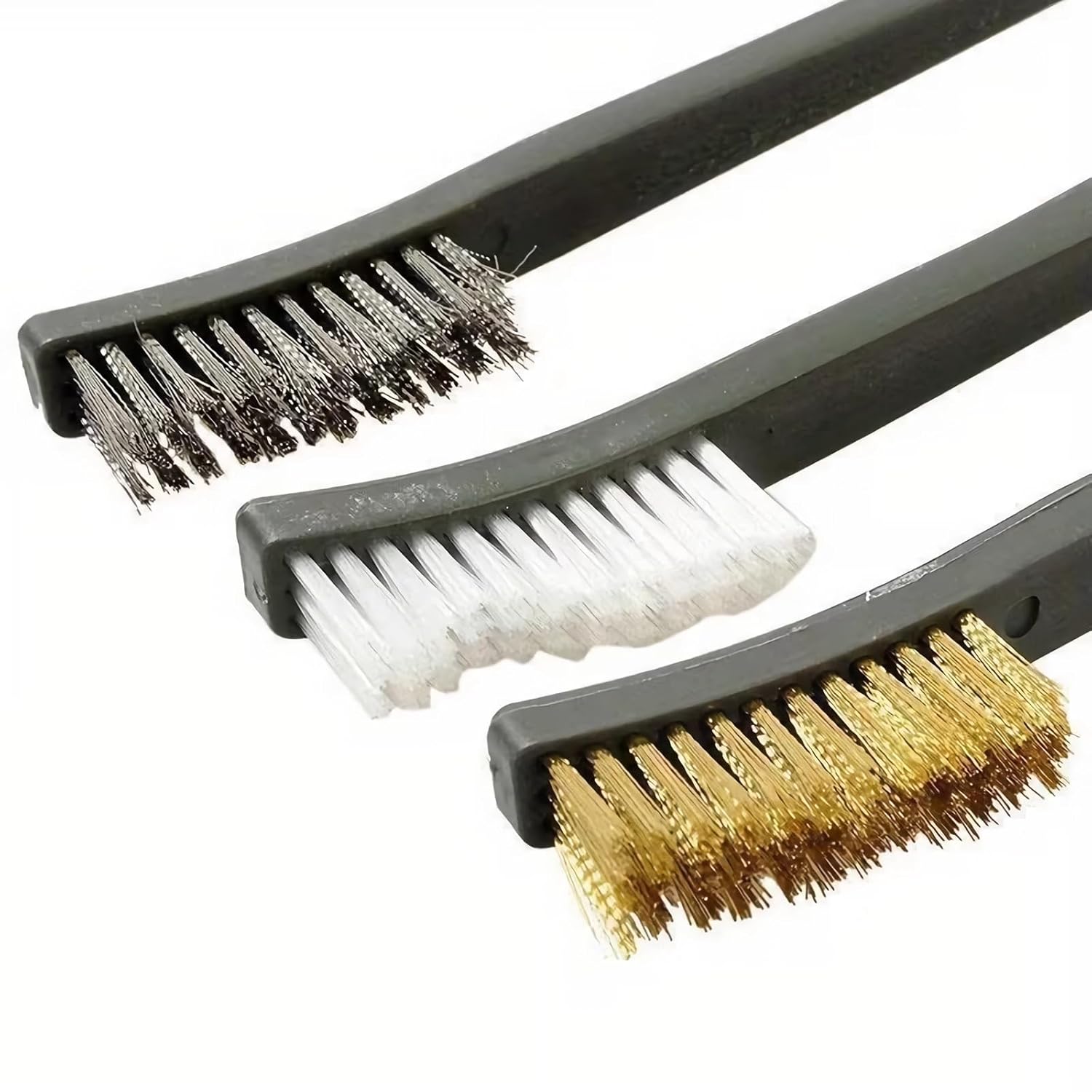 6Pc Mini Wire Brush Set, Steel Brass Nylon Cleaning Polishing Metal Rust Tools, Suitable for Paint Dirt V1259-DP01-A-1247