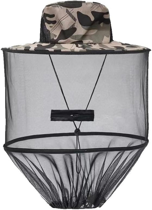 1Pack Anti-Mosquito Mesh Fishing Cap, Mosquito Head Net Hat with Removable Hidden Netting, for Outdoor Hiking V1259-DP01-A-1249