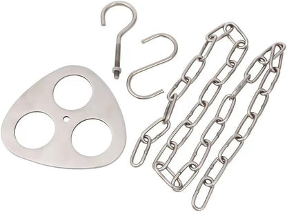 1Pack Camping Tripod Board - Turn Branches Into Camp Fire Tripod,Long Chain Stainless Steel with for Hanging V1259-DP01-A-1257