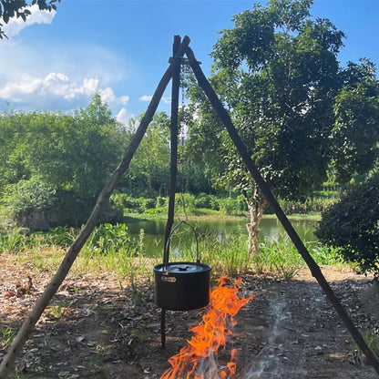 1Pack Camping Tripod Board - Turn Branches Into Camp Fire Tripod,Long Chain Stainless Steel with for Hanging V1259-DP01-A-1257