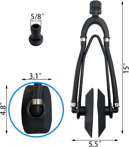 Universal Rectangular Dual Water Feed Outboard Motor Flusher Boat Ear Muff Engine for Marine V1259-DP01-A-1261