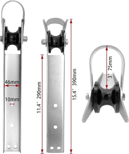 Stainless Steel Bow Anchor Roller 15" Self Launching Heavy Duty for Marine Yacht Docking Accessories V1259-DP01-A-1271