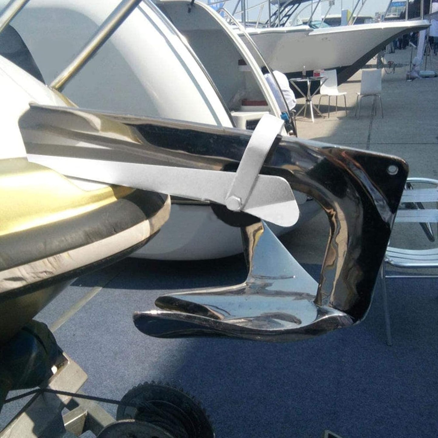 Stainless Steel Bow Anchor Roller 15" Self Launching Heavy Duty for Marine Yacht Docking Accessories V1259-DP01-A-1271