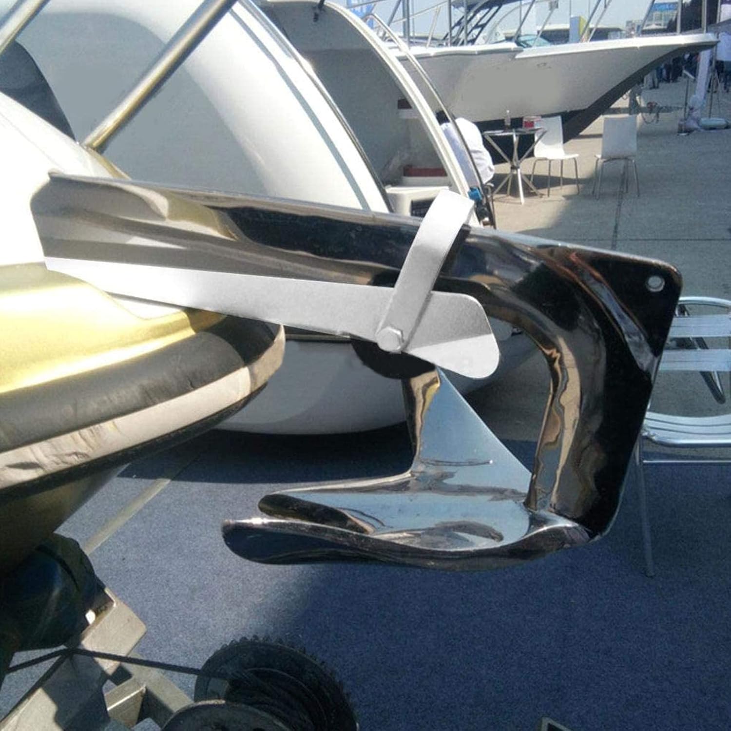Stainless Steel Bow Anchor Roller 15" Self Launching Heavy Duty for Marine Yacht Docking Accessories V1259-DP01-A-1271
