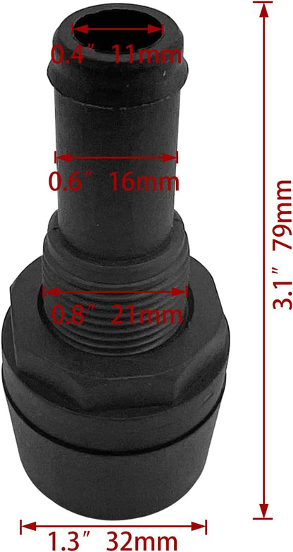 2PCS 5/8" Polypropylene Fuel Vent, Plastic Marine Thru Hull Exhaust Applicable to Connecting 16Mm Hose V1259-DP01-A-1275