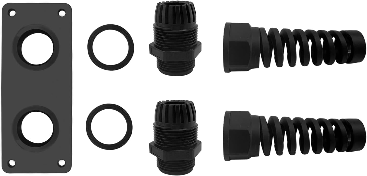 PG16 Cable Gland with Anodized Aluminum Base Antirust Anti-corrosive Waterproof IP68 Nylon Joint Adjustable V1259-DP01-A-1276