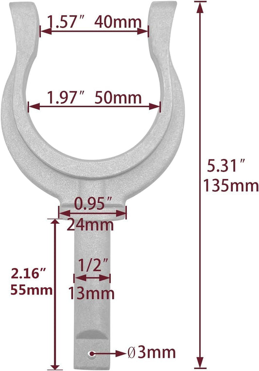 2 Pieces Aluminum Oar Lock Oarlock Rowlock Premium Marine Row Boat Dinghy Water Raft Kayak Canoe Side Mount V1259-DP01-A-1277