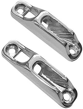 2pcs Boat Rope Clam Cleat 18 x 82mm Stainless Steel for 3 to 5mm Line fit Kayak V1259-DP01-A-1280