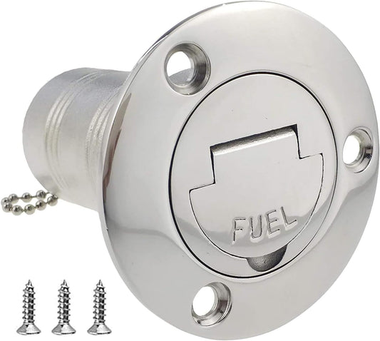 2"(50mm) Boat Gas/Fuel/Water/Waste/Diesel Deck Fill/Filler with Keyless Cap 2" Marine Mirror- Polished 316 V1259-DP01-A-1282