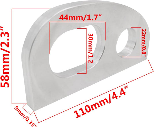 Aluminum Bow Eye, Buckle Rope Hole Marine Boat Eye Tie Off Docking Anchoring Fishing Duck Rowboat Jon V1259-DP01-A-1286