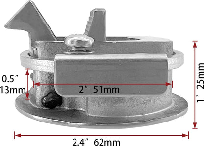 Boat Latches Stainless Steel 2", Latch Hatch Round Pull Marine Flush Locking Lift Handle Deck - V1259-DP01-A-1290