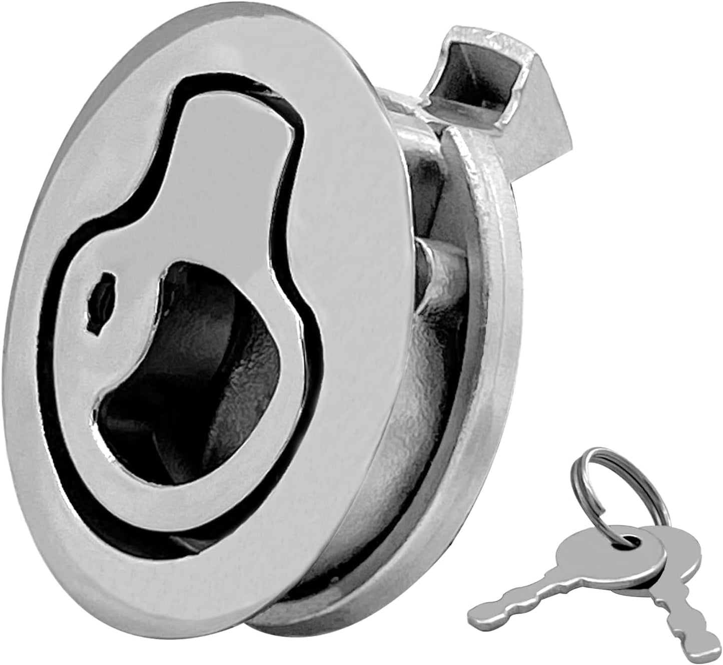 Boat Latches Stainless Steel 2", Latch Hatch Round Pull Marine Flush Locking Lift Handle Deck - V1259-DP01-A-1290