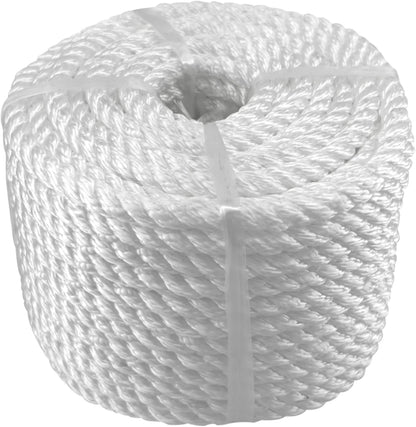 Solid Braid Nylon Anchor Rope (3/8" x 100') Line Boat with Stainless Steel Thimble & Shackle V1259-DP01-A-1291