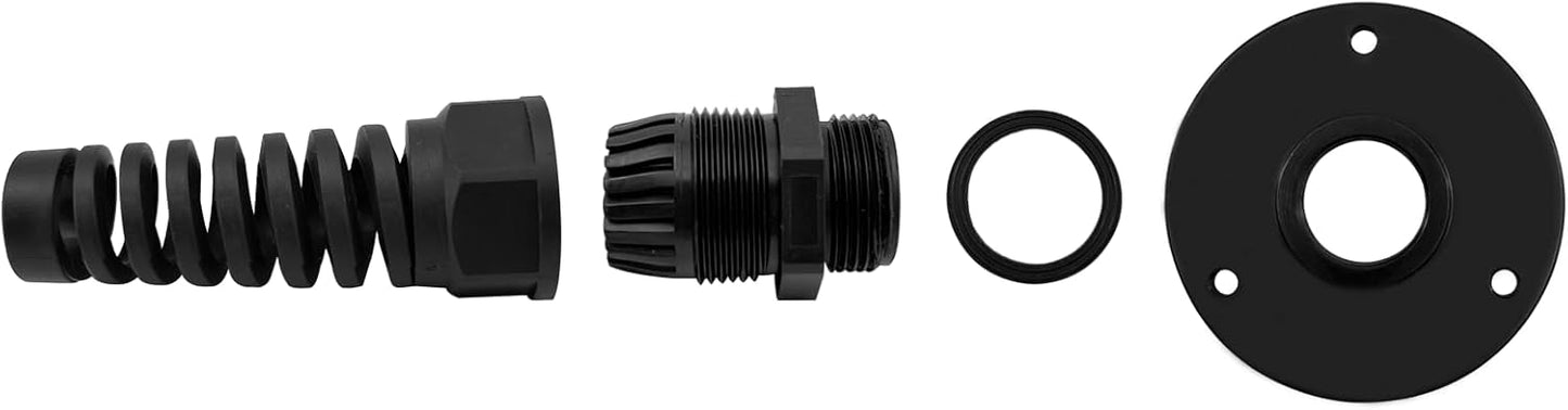 2Pcs PG16 Cable Gland with Anodized Aluminum Base Antirust Anti-corrosive Waterproof IP68 Nylon Joint V1259-DP01-A-1292