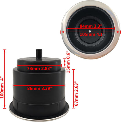 4Pcs Cup Holder Insert Plastic Universal Drop in with Drain, for RV Boat Car, Pontoon Table Sofa,Stainless V1259-DP01-A-1293
