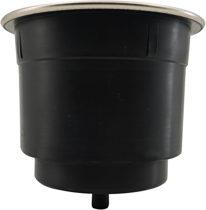 4Pcs Cup Holder Insert Plastic Universal Drop in with Drain, for RV Boat Car, Pontoon Table Sofa,Stainless V1259-DP01-A-1293
