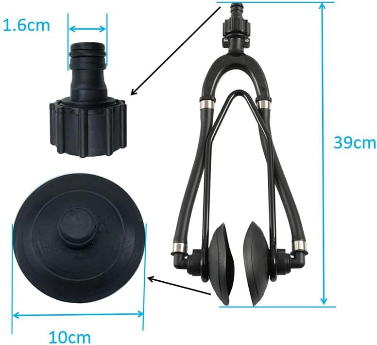 Universal Round Dual Water Feed Outboard Motor Flusher Boat Ear Muff Engine for Marine V1259-DP01-A-1294