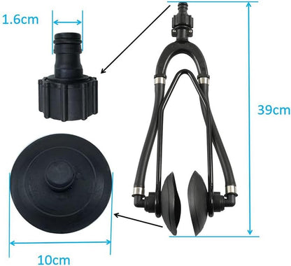 Universal Round Dual Water Feed Outboard Motor Flusher Boat Ear Muff Engine for Marine V1259-DP01-A-1294