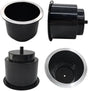 4Pcs Cup Holder Insert Plastic Universal Drop in Chrome with Drain, for RV Boat Car, Pontoon Table Sofa V1259-DP01-A-1297