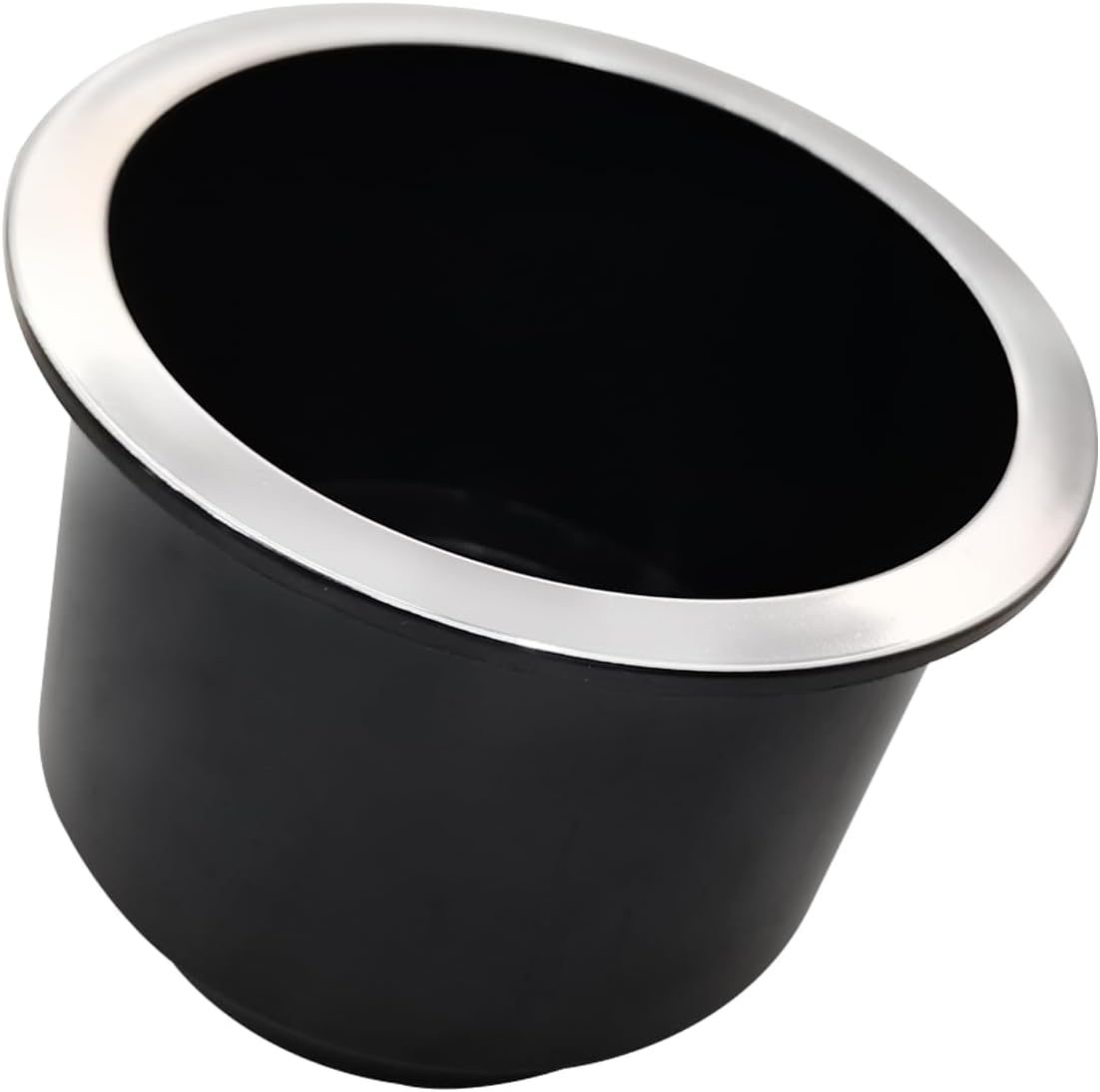 4Pcs Cup Holder Insert Plastic Universal Drop in Chrome with Drain, for RV Boat Car, Pontoon Table Sofa V1259-DP01-A-1297