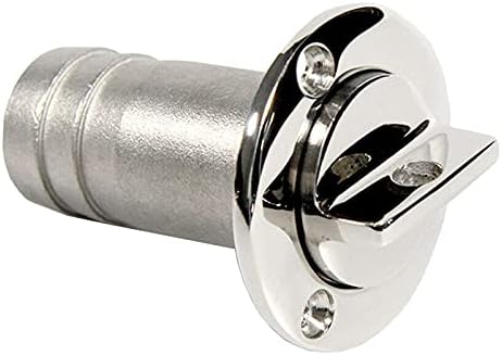 1" Boat Garboard Drain Plug Gas Fuel Deck Fill/Filler with Keyless Cap Marine Mirror- Polished 316 Stainless V1259-DP01-A-1310