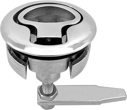MARIEN 2PCS Marine Grade Stainless Steel Floor Buckle Hatch Latch Flush Turning Lift Handle Recessed Pull V1259-DP01-A-1311