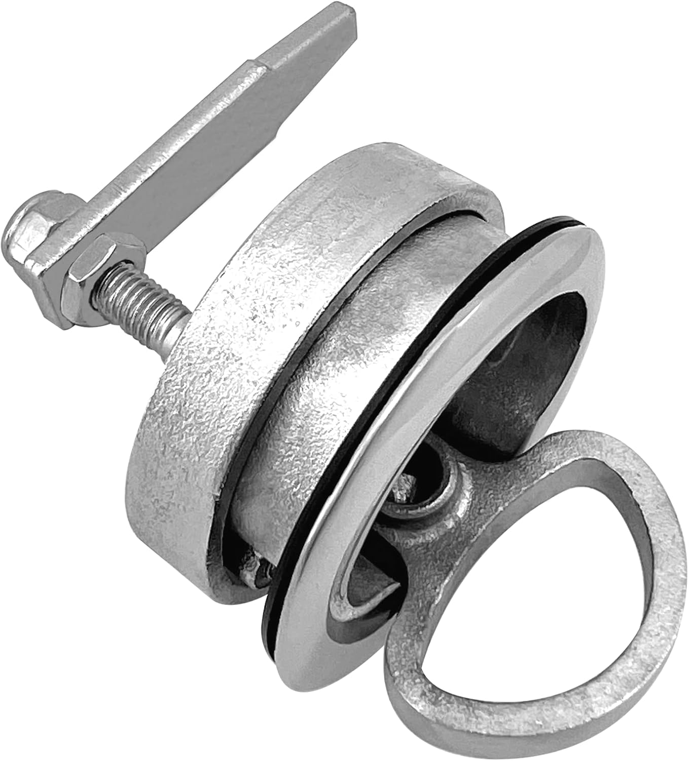 MARIEN 2PCS Marine Grade Stainless Steel Floor Buckle Hatch Latch Flush Turning Lift Handle Recessed Pull V1259-DP01-A-1311