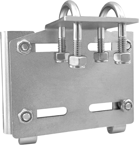 Stainless Steel Horizontal Stanchion Rail Mount Anchor Bracket, Fluke Bracket Rugged Durable High Hardness V1259-DP01-A-1314