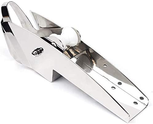 AISI 316 Stainless Steel Hinged Self-Launching Bow Anchor Roller with pivoting Dual-Roller 16.5'' for Marine V1259-DP01-A-1316