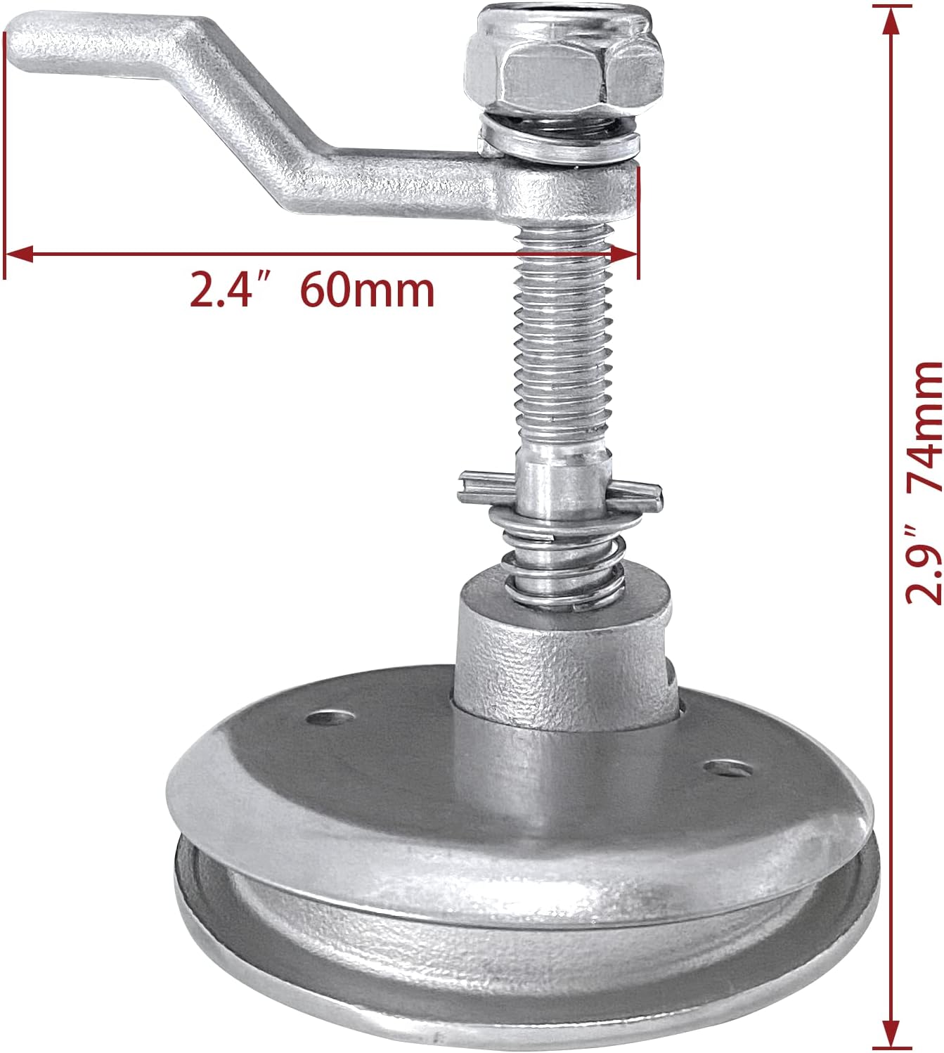 Boat Cam Latch Flush Pull Hatch Lift Stainless Steel with Back Plate Fasteners Screws V1259-DP01-A-1324