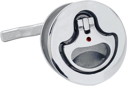 Boat Cam Latch Flush Pull Hatch Lift Stainless Steel with Back Plate Fasteners Screws V1259-DP01-A-1324