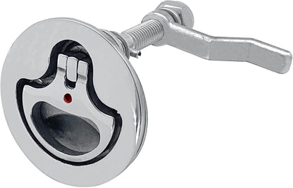 Boat Cam Latch Flush Pull Hatch Lift Stainless Steel with Back Plate Fasteners Screws V1259-DP01-A-1324