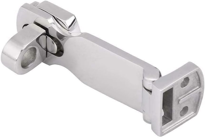 Grade Stainless Steel 3" Heavy Duty Door Hasp with Turning Padlock Eye Mount Screws V1259-DP01-A-1327