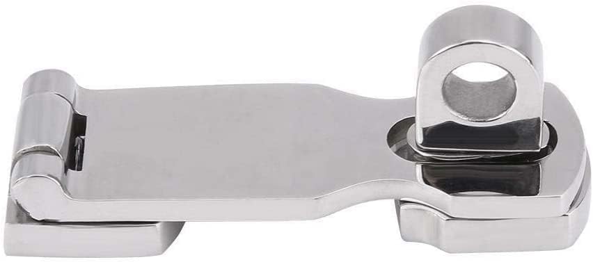 Grade Stainless Steel 3" Heavy Duty Door Hasp with Turning Padlock Eye Mount Screws V1259-DP01-A-1327