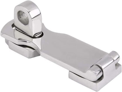 Grade Stainless Steel 3" Heavy Duty Door Hasp with Turning Padlock Eye Mount Screws V1259-DP01-A-1327