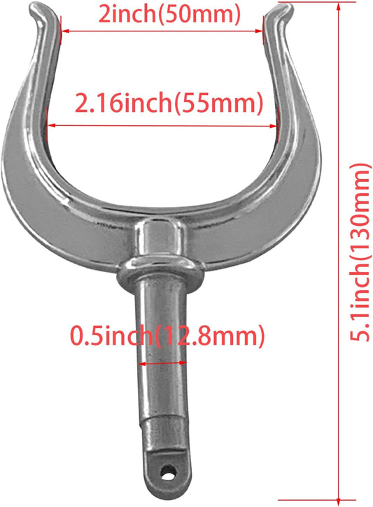 2 Pcs Stainless Steel Oar Lock Oarlock Rowlock Premium Marine Row Boat Dinghy Water Raft Kayak Canoe Side V1259-DP01-A-1328