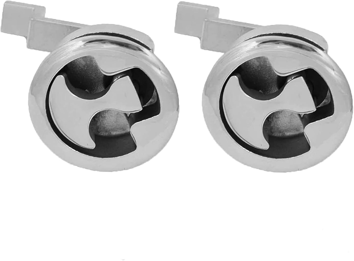2Pcs Marine Grade Stainless Steel Floor Buckle Hatch Latch Flush Turning Lift Handle Recessed Pull Ring V1259-DP01-A-1341
