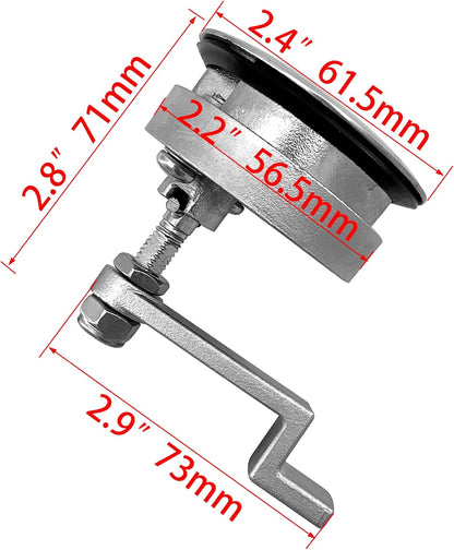 2Pcs Marine Grade Stainless Steel Floor Buckle Hatch Latch Flush Turning Lift Handle Recessed Pull Ring V1259-DP01-A-1341