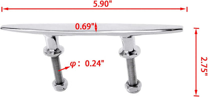 Burn Buddy Boat Cleat Open Base Cleat, Dock All 316 Stainless Steel Mooring Accessories V1259-DP01-A-1344