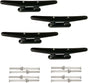 4 Pack Boat Cleat Black Nylon Dock Kayak Cleat,4/6/8 inch with Fasteners V1259-DP01-A-1345