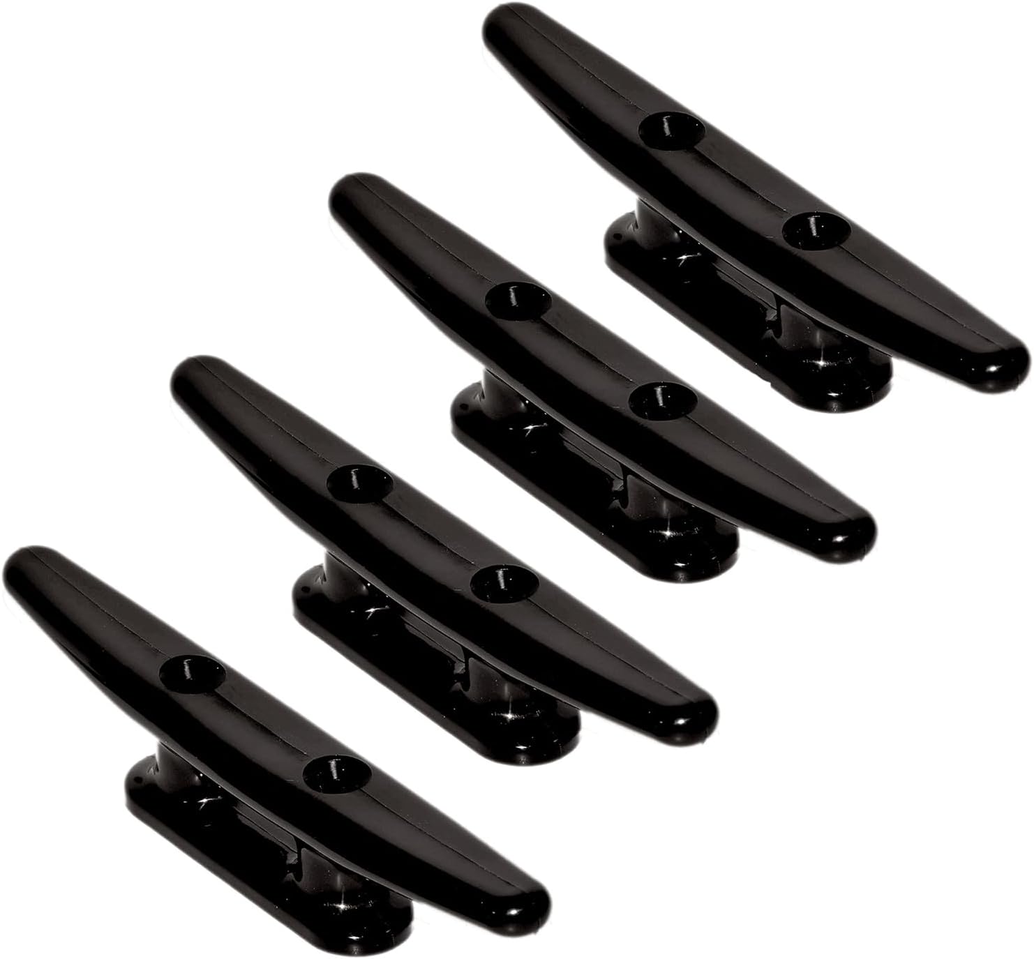 4 Pack Boat Cleat Black Nylon Dock Kayak Cleat,4/6/8 inch with Fasteners V1259-DP01-A-1345