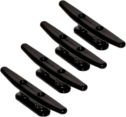 4 Pack Boat Cleat Black Nylon Dock Kayak Cleat,4/6/8 inch with Fasteners V1259-DP01-A-1345