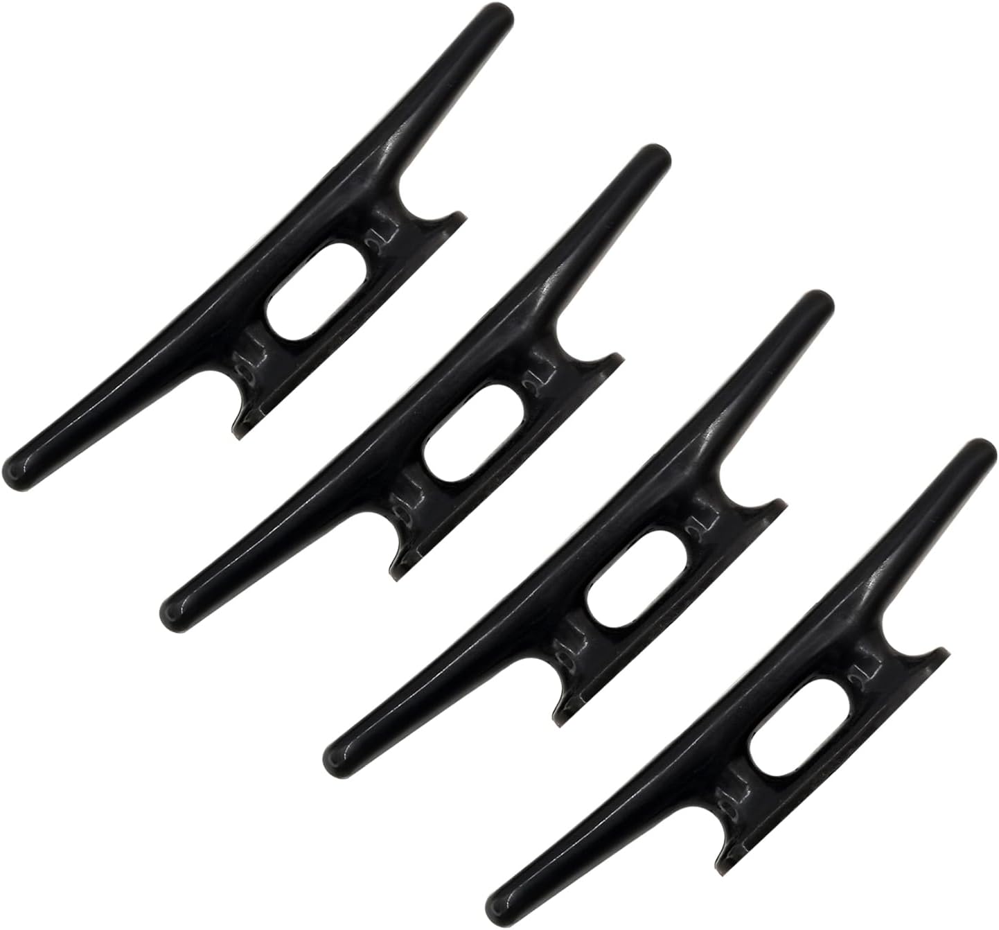 4 Pack Boat Cleat Black Nylon Dock Kayak Cleat,4/6/8 inch with Fasteners V1259-DP01-A-1345