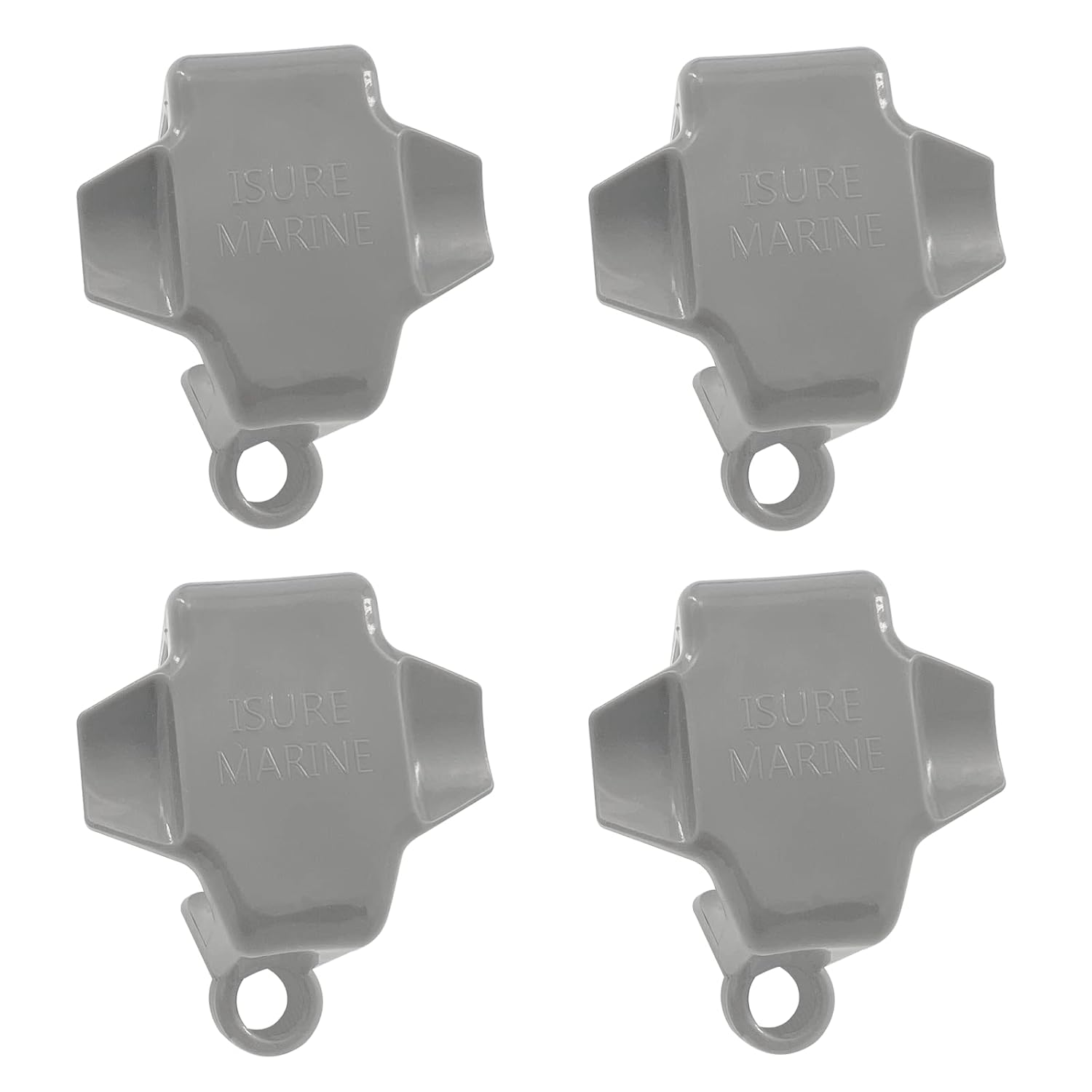 4 Pcs Square Rail Fender Bumpers Hanger/Adjuster/Clip Docking for Bumper, Pontoon Boat Clips V1259-DP01-A-1349