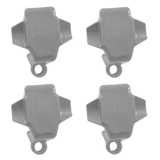 4 Pcs Square Rail Fender Bumpers Hanger/Adjuster/Clip Docking for Bumper, Pontoon Boat Clips V1259-DP01-A-1349