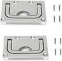 2pcs Marine Stainless Steel Flush Fitting Lifting Pull. Hatch Lift Ring Handle with Screws V1259-DP01-A-1350
