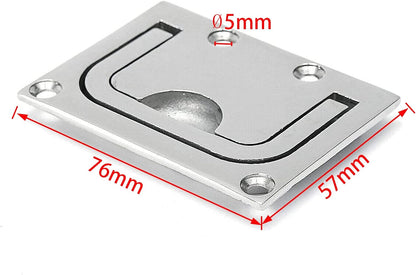 2pcs Marine Stainless Steel Flush Fitting Lifting Pull. Hatch Lift Ring Handle with Screws V1259-DP01-A-1350