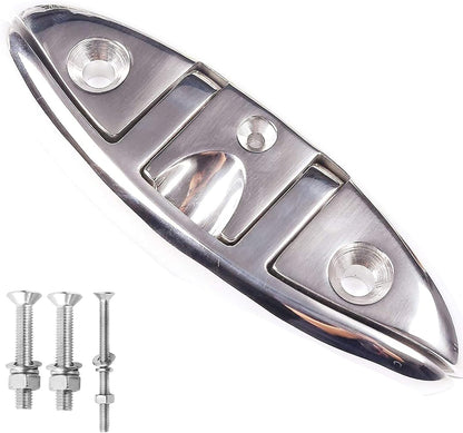 Boat Folding Cleat 8-1/2" Flip-up Heavy Dock Marine Grade 316 Stainless Steel V1259-DP01-A-1355